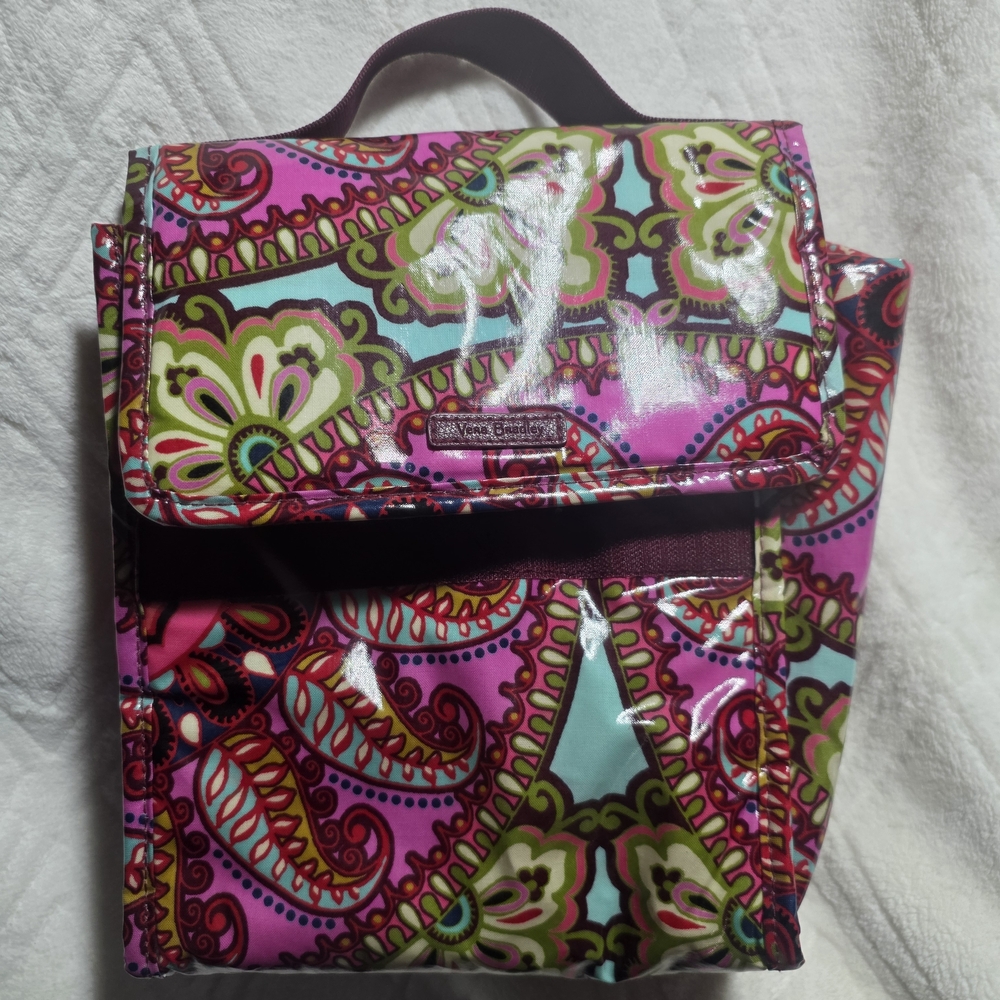 VERA BRADLEY  Pink and Green Patterned Women's Lunch Bag